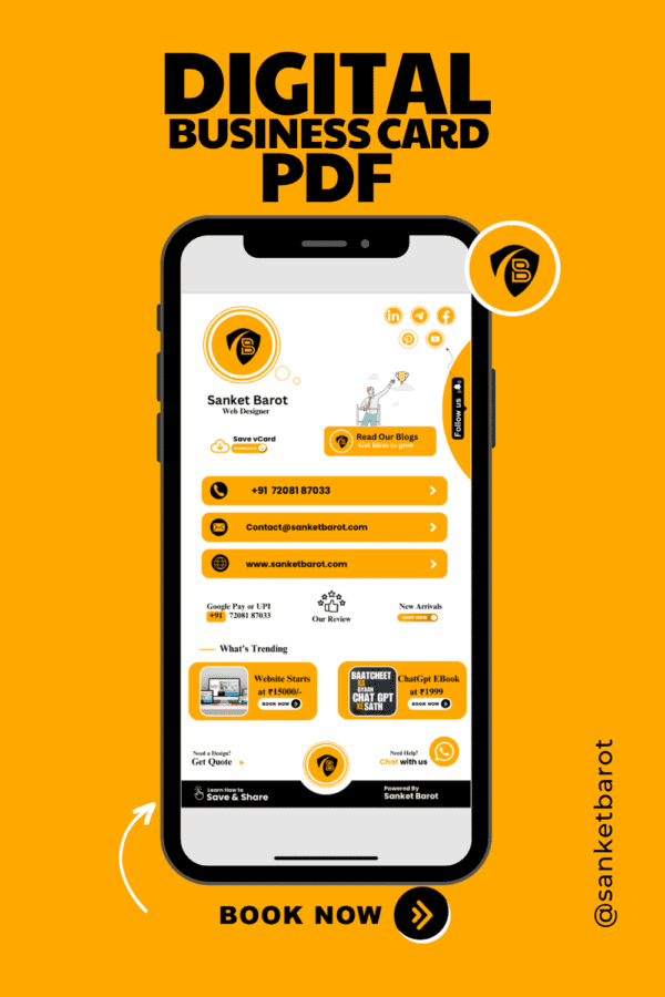 Digital Business Card - PDF (Sanket Barot)